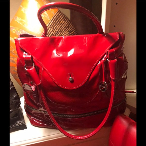 Furla Handbags - 💕 Authentic FURLA REd Patent Leather- Rare 🌹💕